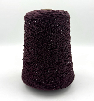 Пряжа Cotton Paillettes, D&C Yarns, хлопок, цвет ежевика